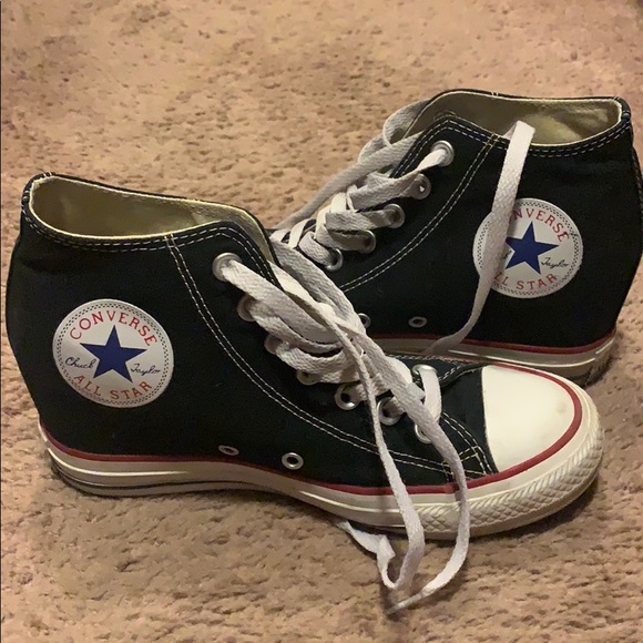 converse hidden wedge trainers